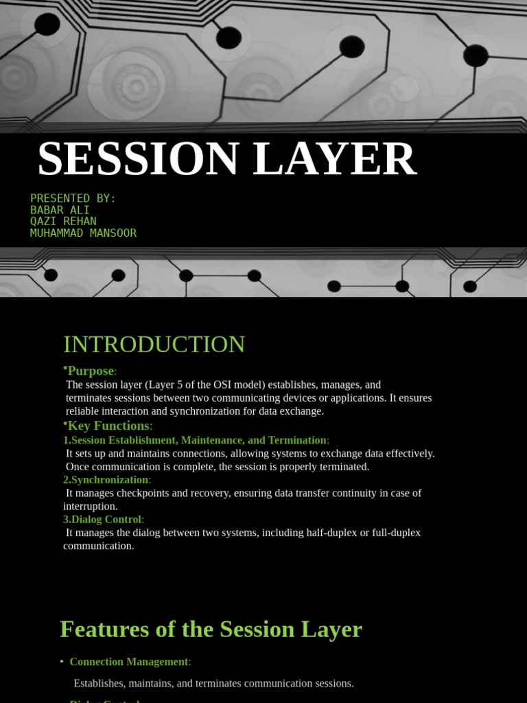 Session Layer (Mansoor) | PDF | Virtual Private Network | Networking ...