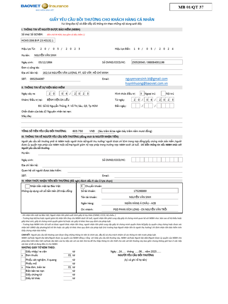 V Claim Form 20.06.23 | PDF