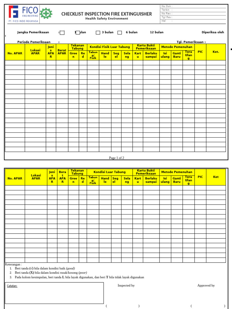 CHECKLIST_PEMERIKSAAN_APAR[1] | PDF