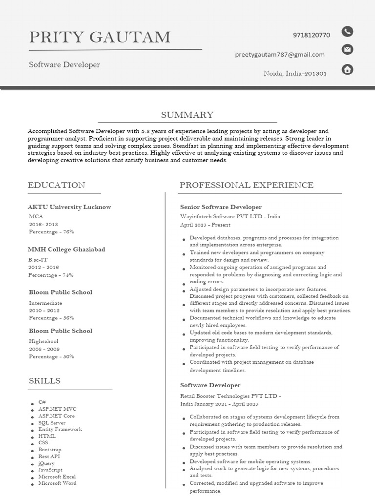 Prity Gautam ResumeNEW | PDF | Enterprise Resource Planning | Software ...