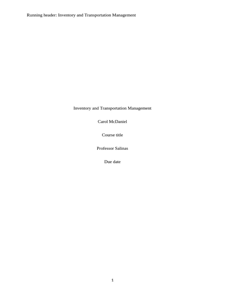 Wal-Mart's Inventory and Transport Systems | PDF | Inventory | Walmart