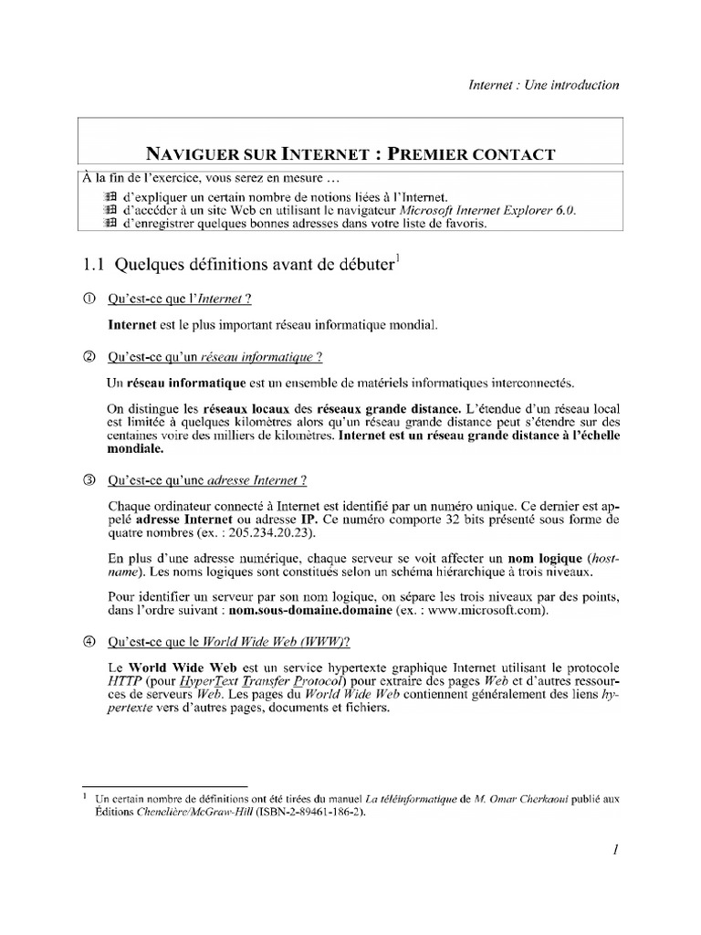 Naviguer Sur Internet | PDF