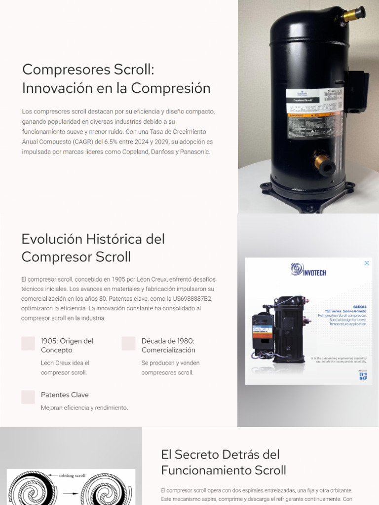 Presentación Compresor Scroll | PDF