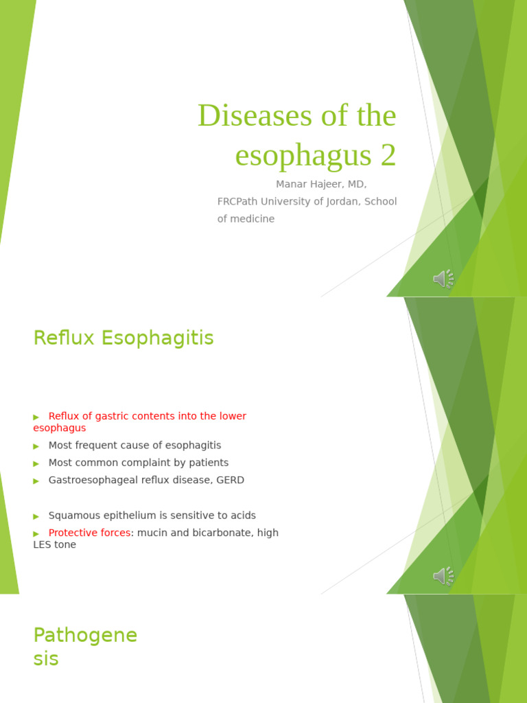Esophageal Diseases: GERD, Eosinophilia, Tumors | PDF | Esophagus ...