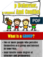 Group Behavior, Teams and Conflict