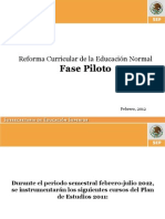 Reforma Curricular de La Educacion Normal - Fase Piloto