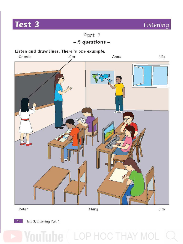 Movers Test 3 Listening & Writing | PDF