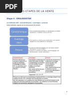Méthode CAP en Vente : Caractéristiques et Avantages | PDF