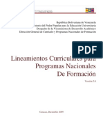 Orientacion A Los Programas Nacionales de Formacion