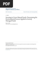 Investing in Green Mutual Funds- Determining the Environmental Sc
