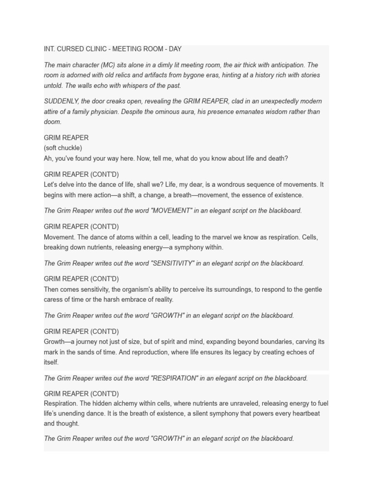 Grim Reaper Assistant Script | PDF | Ecosystem | Microorganism