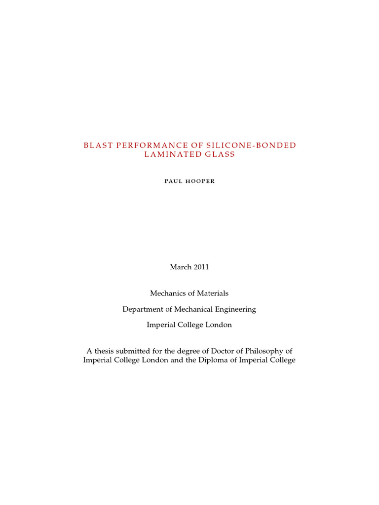 Blast Performance of Laminated Glass | PDF | Deformation (Engineering ...