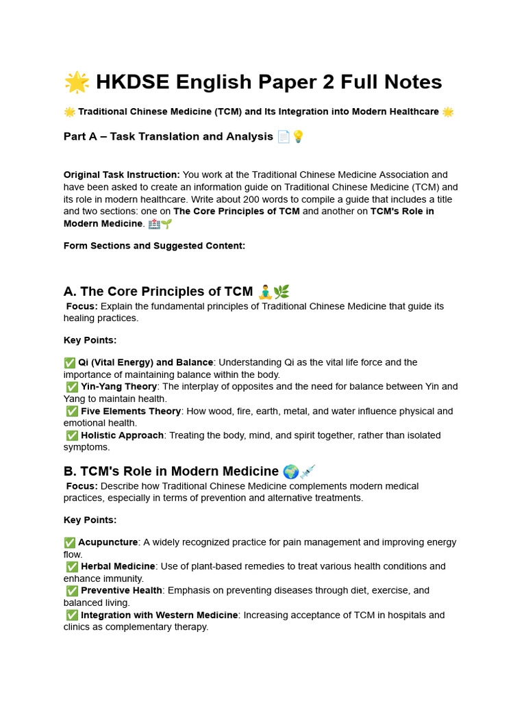 TCM Integration in Modern Healthcare | PDF | Traditional Chinese ...