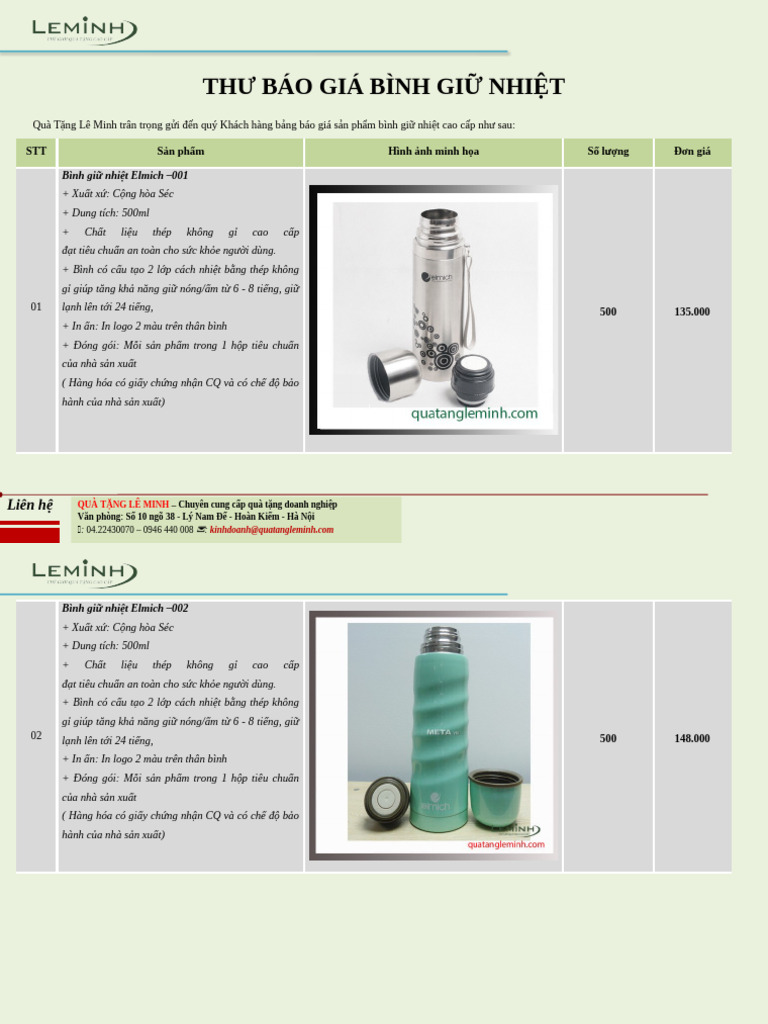 Thư Bao Gia Binh, Coc Gui Nhiet - Qua Tang Le Minh (Elmich) | PDF