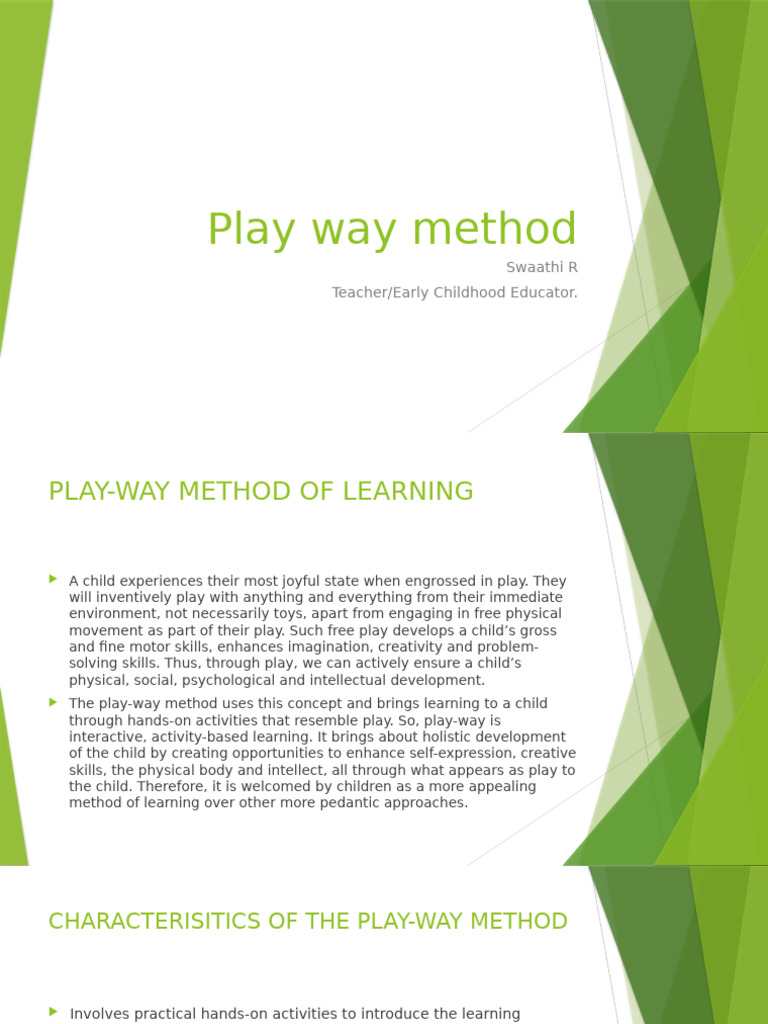 Play Way Method: Holistic Learning Approach | PDF | Learning | Creativity