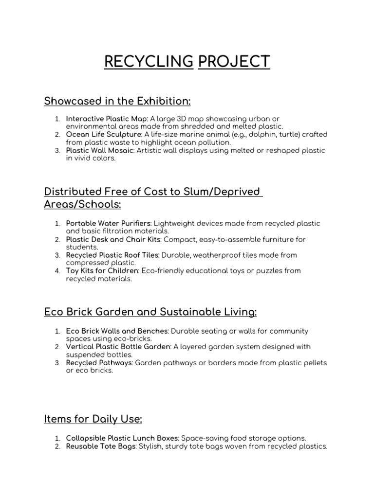 Recycling Project | PDF