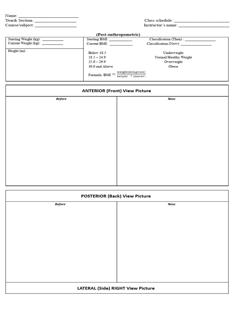 BMI and Fitness Assessment Report | PDF | Body Mass Index | Heart Rate