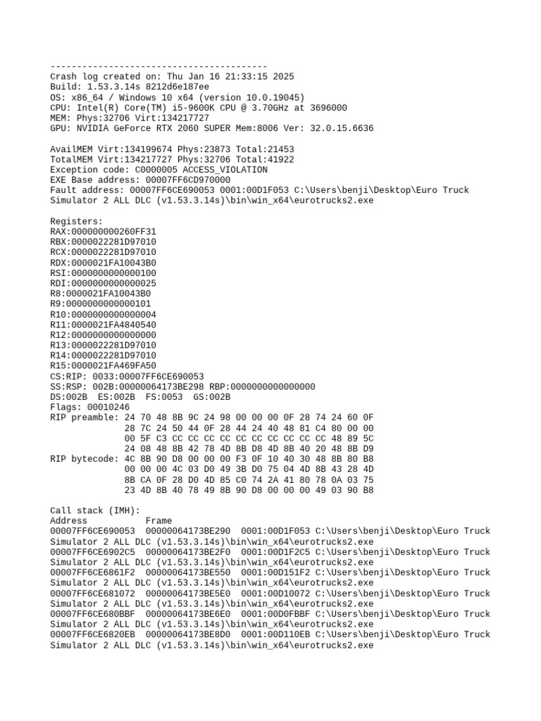 Game.crash | PDF | System Software | Computer Architecture