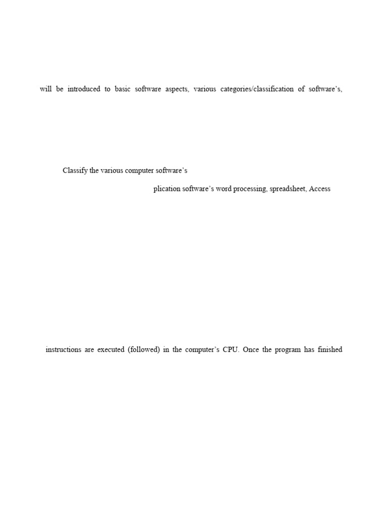 Computer Software Main Notes | PDF | Operating System | Programming