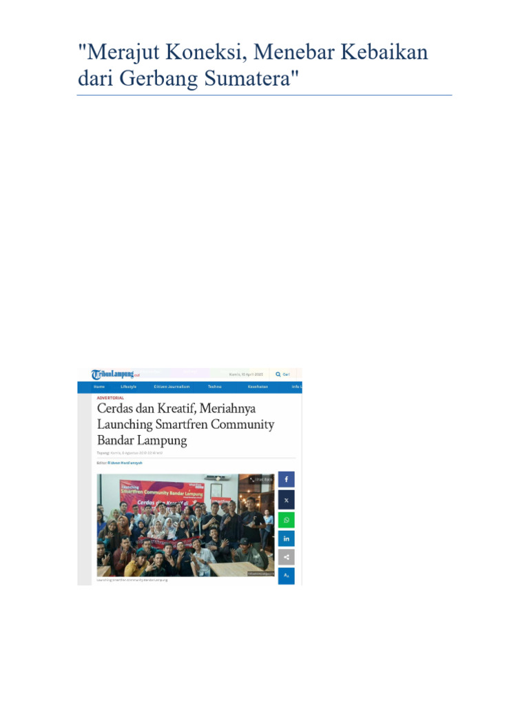 Menebar Kebaikan dari Bencana Sumatera