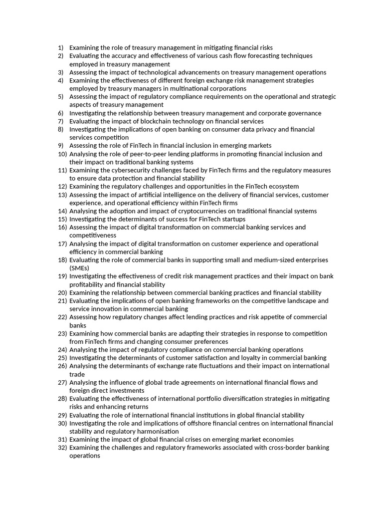 Treasury Management and Financial Risks | PDF | Banks | Risk Management