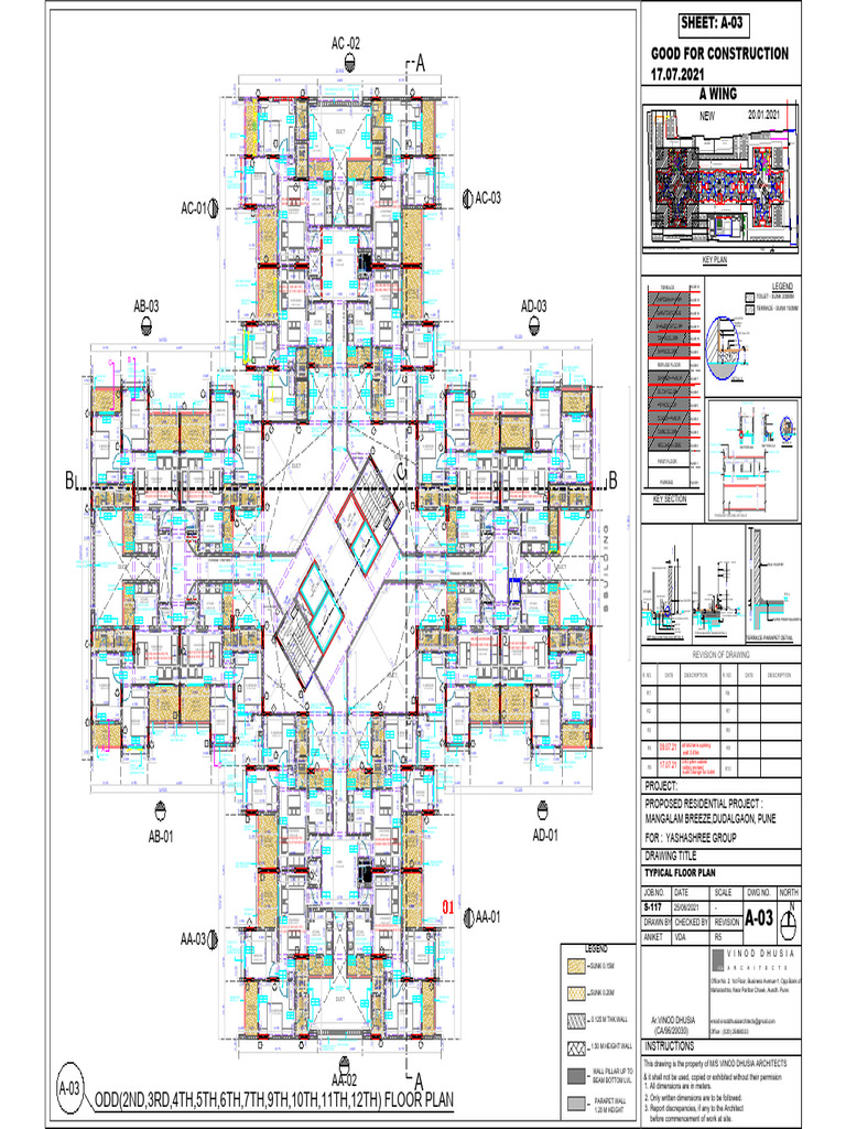 Auto CAD - A Wing - 2nd To 12th | PDF