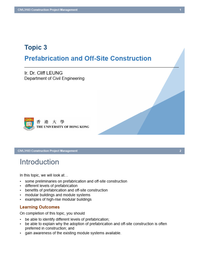 Prefabrication in Construction Management | PDF | Precast Concrete ...