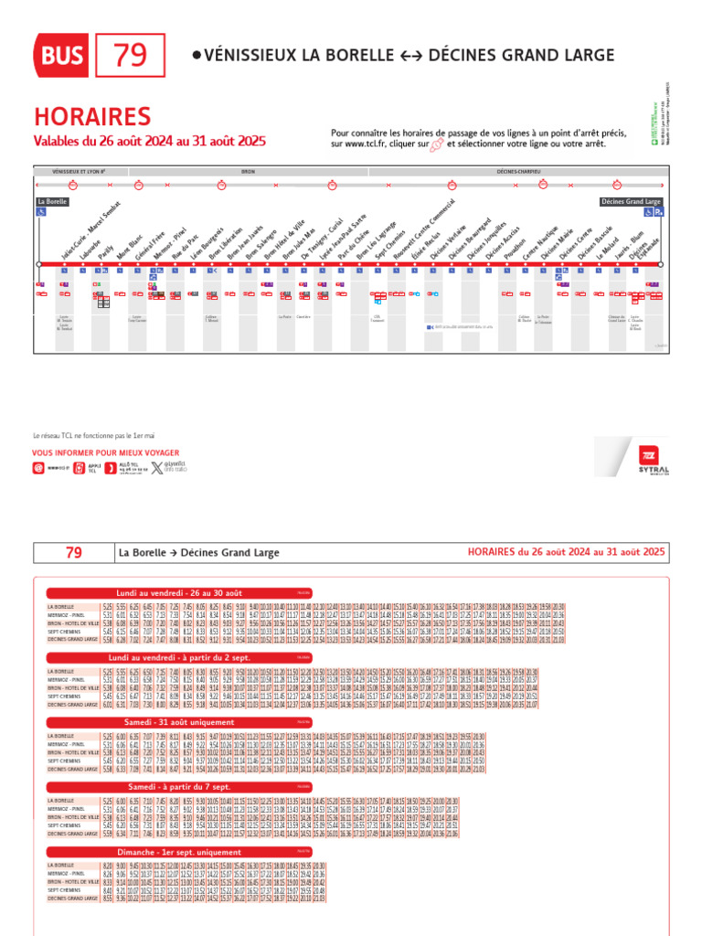 Horaires Bus 79 : 2024-2025 | PDF