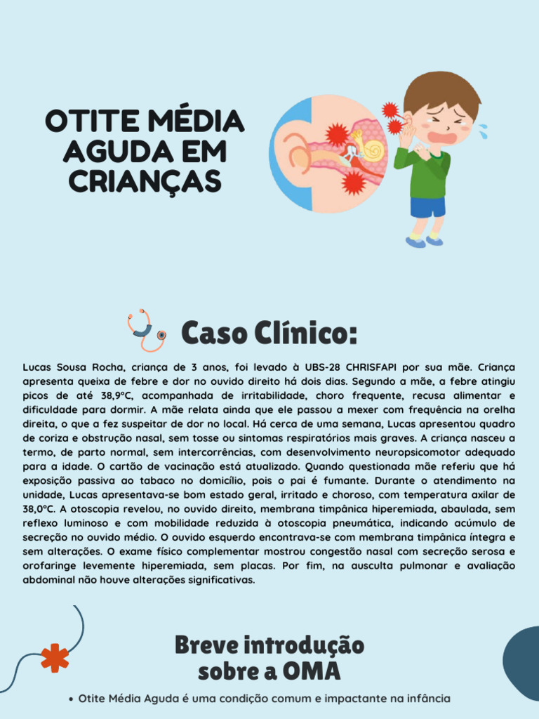 Otite Média Aguda em Crianças: Sintomas e Tratamento | PDF | Ciências ...