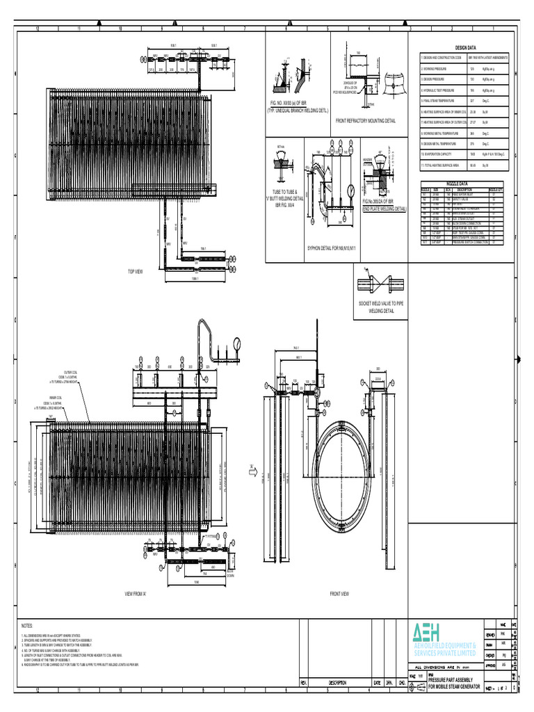 IBR Pressure Part Assembly Data | PDF | Home Appliance | Gas Technologies