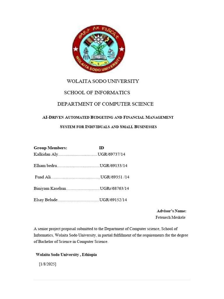 Group 5 Automated Budgeting and Finance Platformfinal Finalllyy | PDF ...