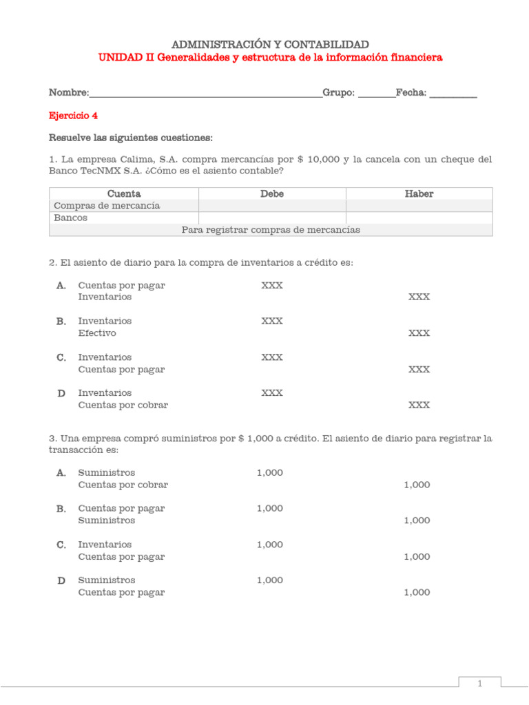 Ejercicio 4 - Casos Prácticos Bg&Er | PDF | Contabilidad | Estado de ...