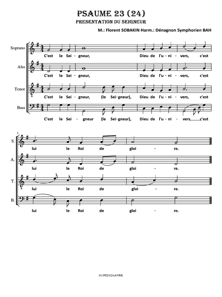 Psaume 23 | PDF