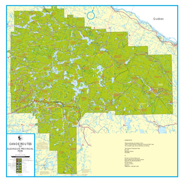 Algonquin Park Map Leisure