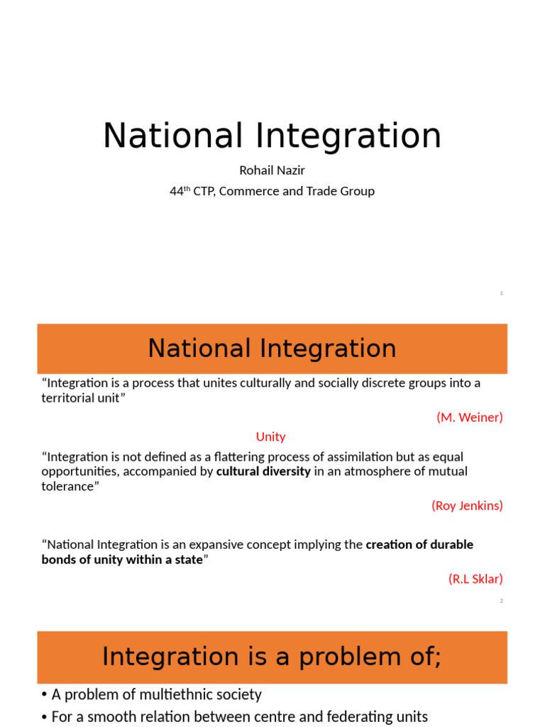 National Integration in Pakistan: Key Factors | PDF | Multiculturalism ...