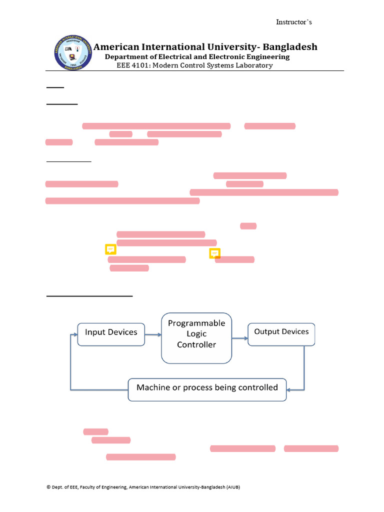 Control Exp 6 Instructor's Manual_v2 | PDF | Programmable Logic ...
