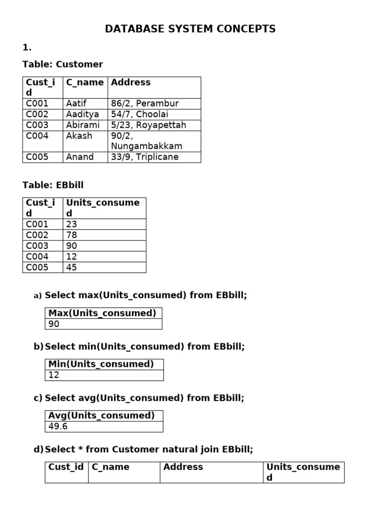 Database System Concepts Overview | PDF