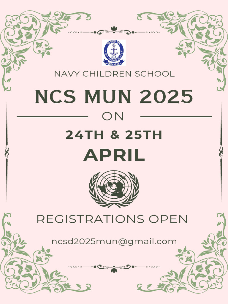 NCS MUN 2025 Invitation Card | PDF | United Nations General Assembly ...