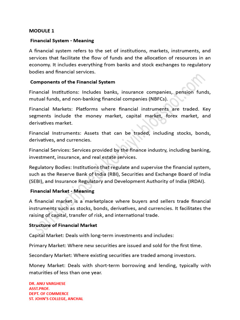 Overview of India's Financial Markets | PDF | Derivative (Finance ...