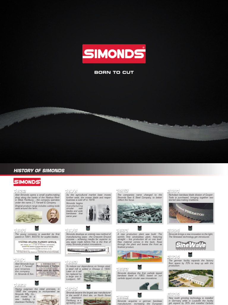 Simonds Saw Catalogue Overview | PDF | Steel | Alloy