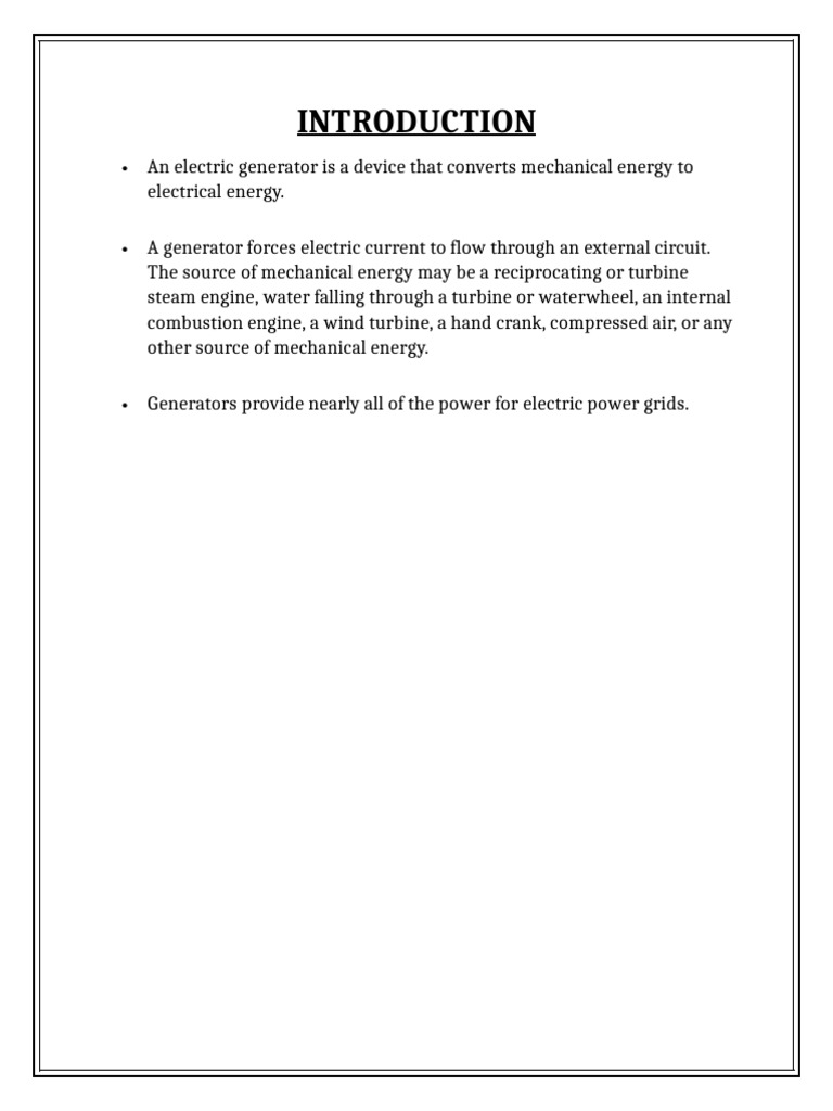 AC Generator: Principles and Applications | PDF | Electric Generator ...