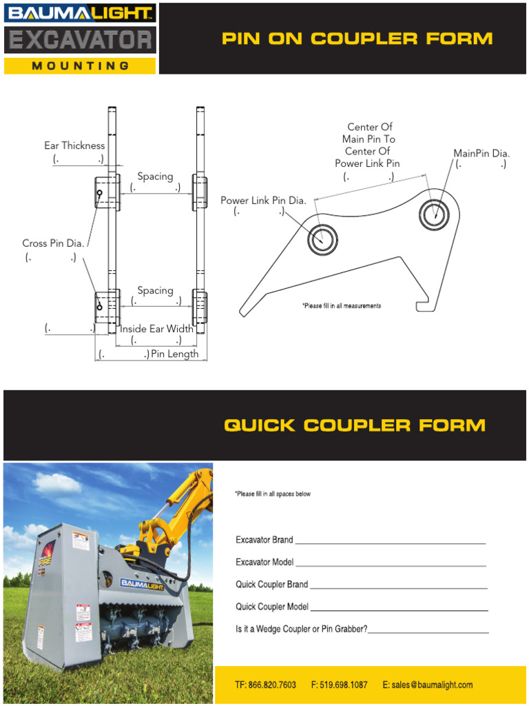 Quick Coupler Specifications Guide | PDF