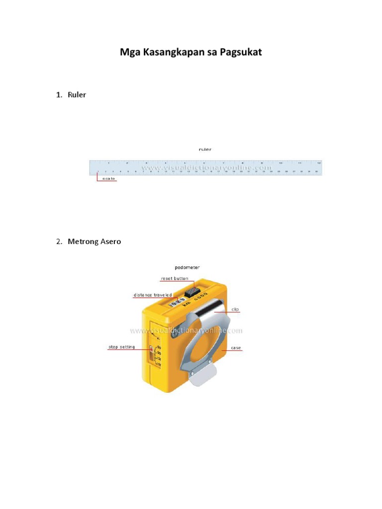 Mga Kasangkapan Sa Pagsukat | PDF, image size:768x1024