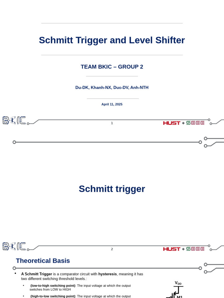 Schmitt Trigger & Level Shifter Design | PDF | Digital Electronics ...