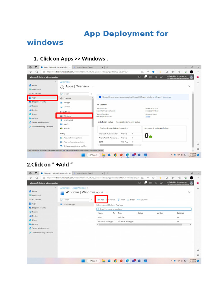 Windows App Deployment Guide | PDF