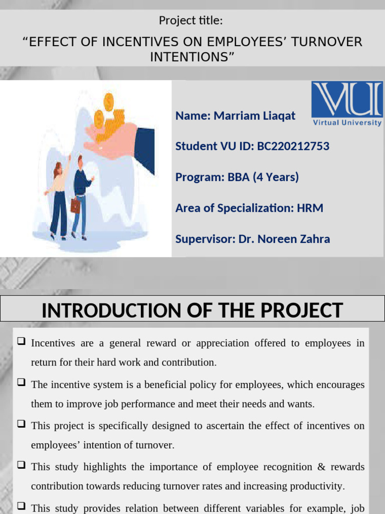 Project Presentation | PDF | Incentive | Turnover (Employment)