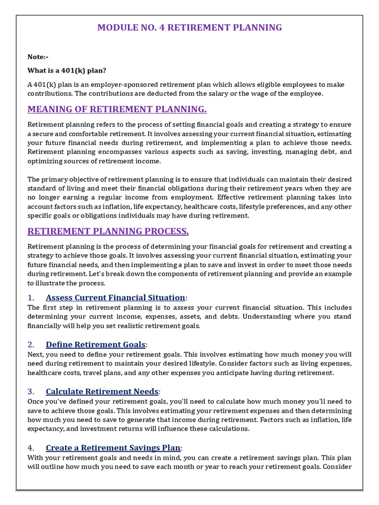 Retirement Planning and Pension Options | PDF | Retirement | Pension