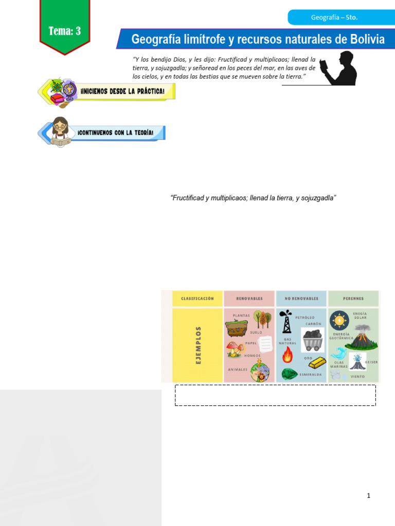 Geografia Limitrofe de Bolivia y RECURSOS NATURALES | PDF | Bolivia ...