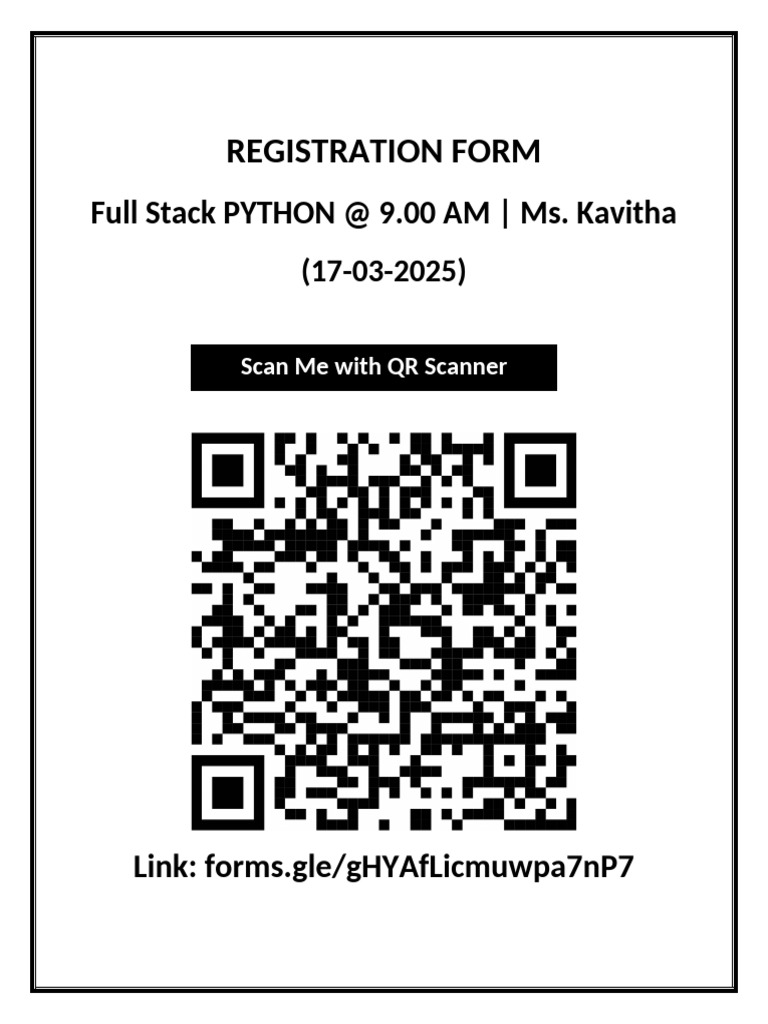 Full Stack Python Registration Form | PDF