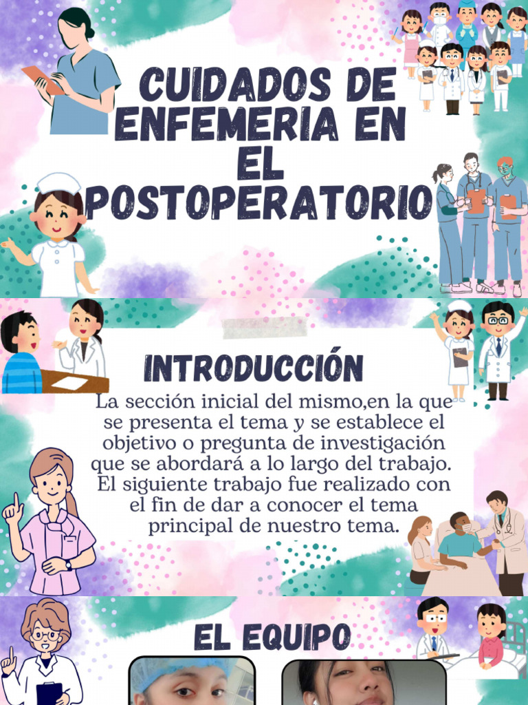 CUIDADOS DE ENFERMERIA EN EL POSTOPERATORIO ESTEFANY ANDREA ...